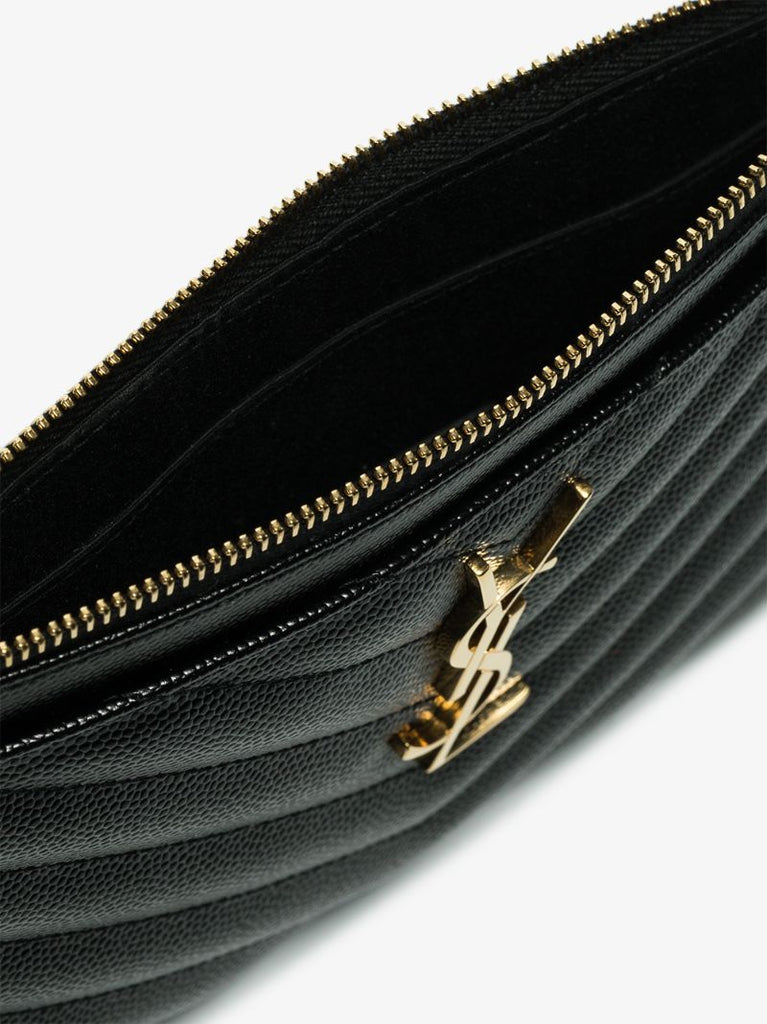 Black Monogram MatelassÃ_x0083_Â© Quilted Clutch