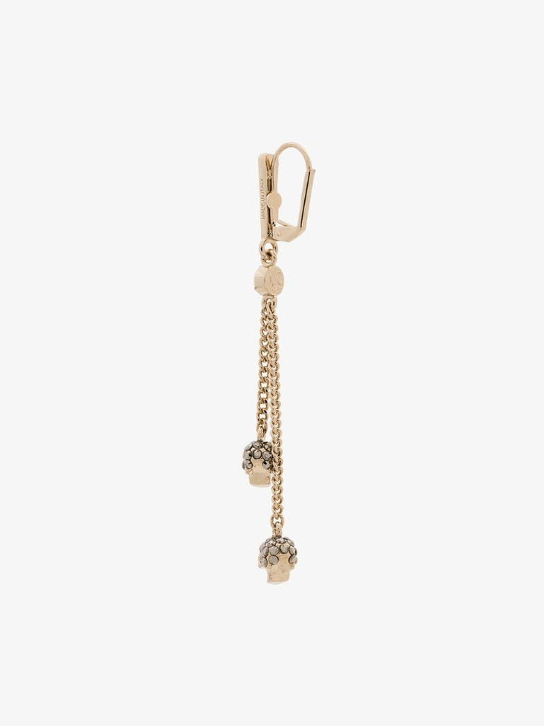 Metallic Chain Skull Earrings