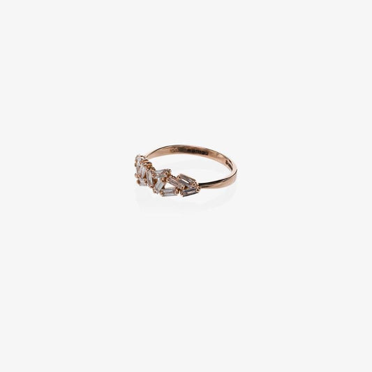 18k Rose Gold Firework Diamond Ring