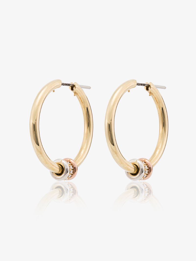 18k Yellow Gold Argo Diamond Hoop Earrings