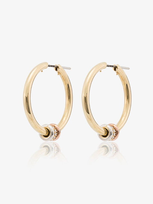 18k Yellow Gold Argo Diamond Hoop Earrings