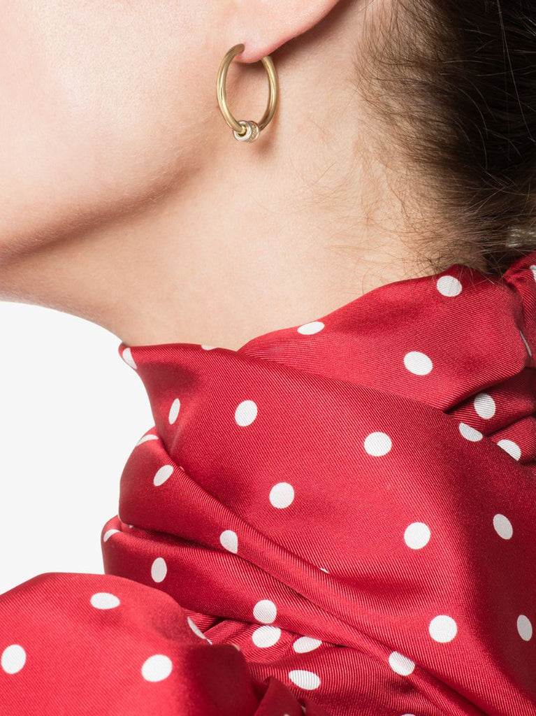 18k Yellow Gold Argo Diamond Hoop Earrings