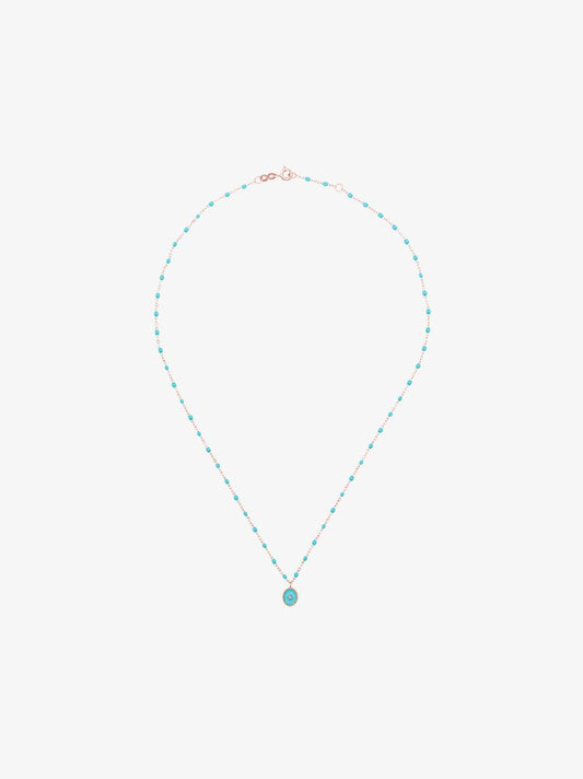18k Rose Gold North Star 42 Cm Beaded Diamond Necklace