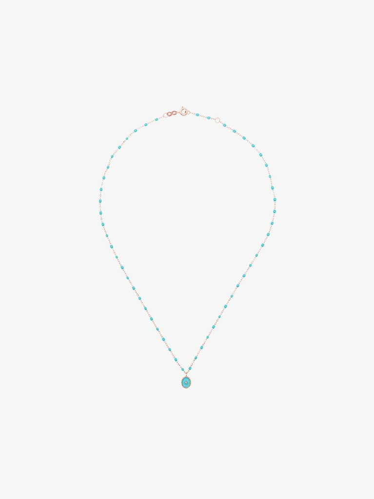 18k Rose Gold North Star 42 Cm Beaded Diamond Necklace