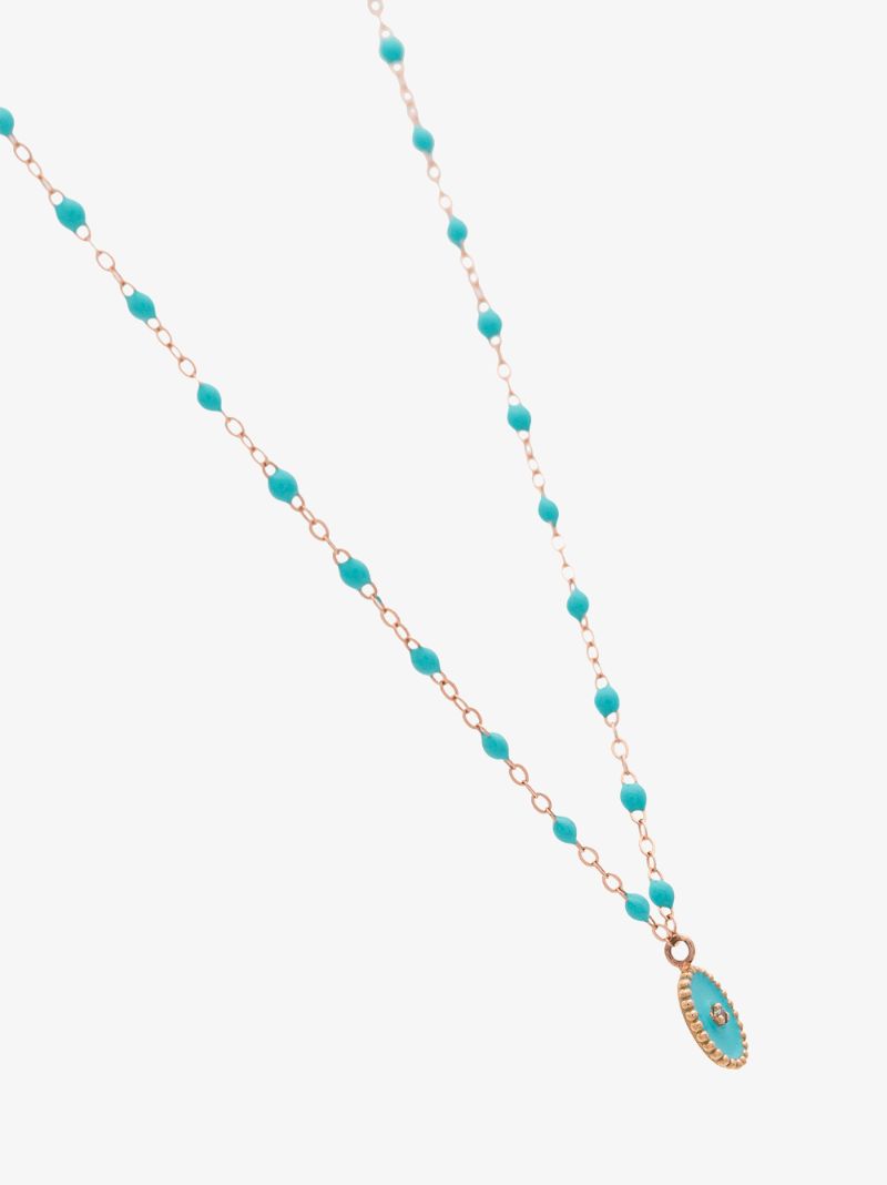 18k Rose Gold North Star 42 Cm Beaded Diamond Necklace