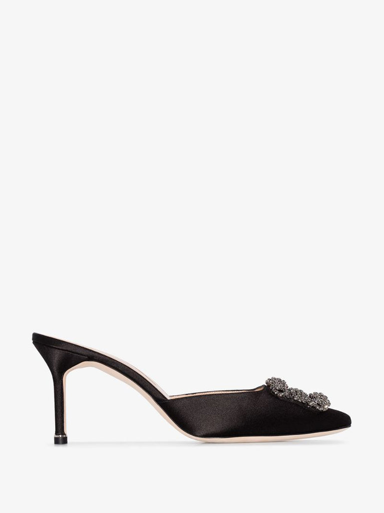 Black Hangisi 70 Satin Pumps