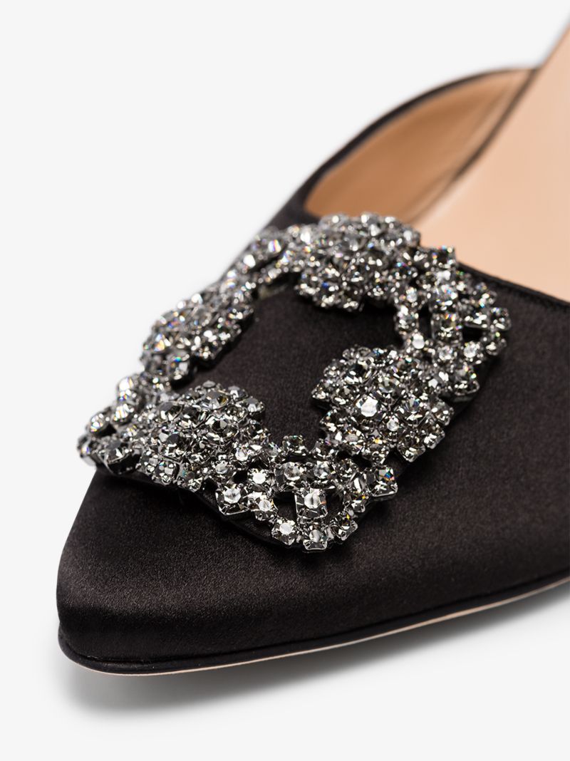Black Hangisi 70 Satin Pumps