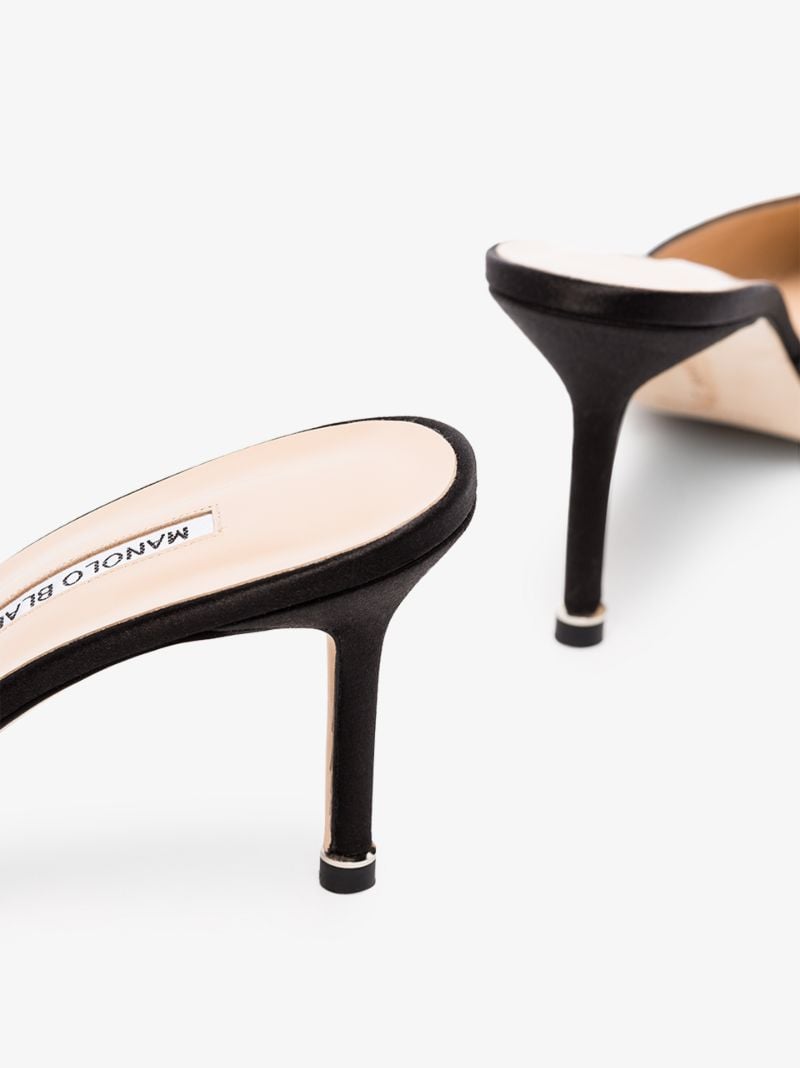 Black Hangisi 70 Satin Pumps