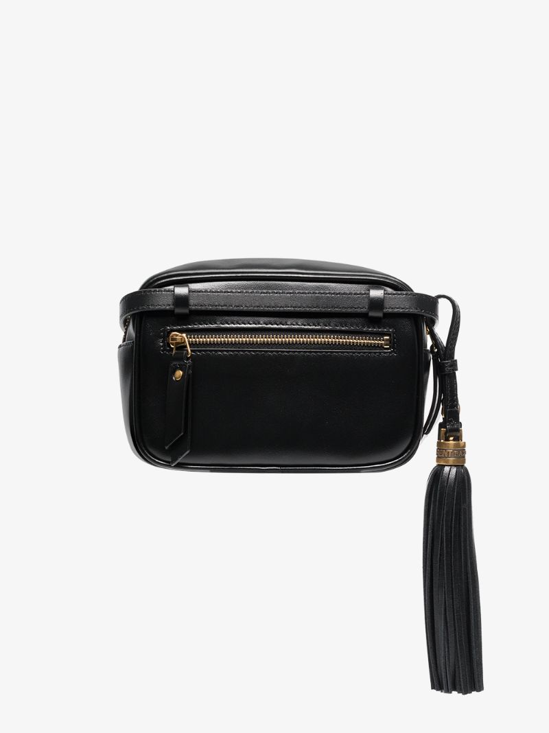 Black Lou Quilted Leather Cross Body Bag