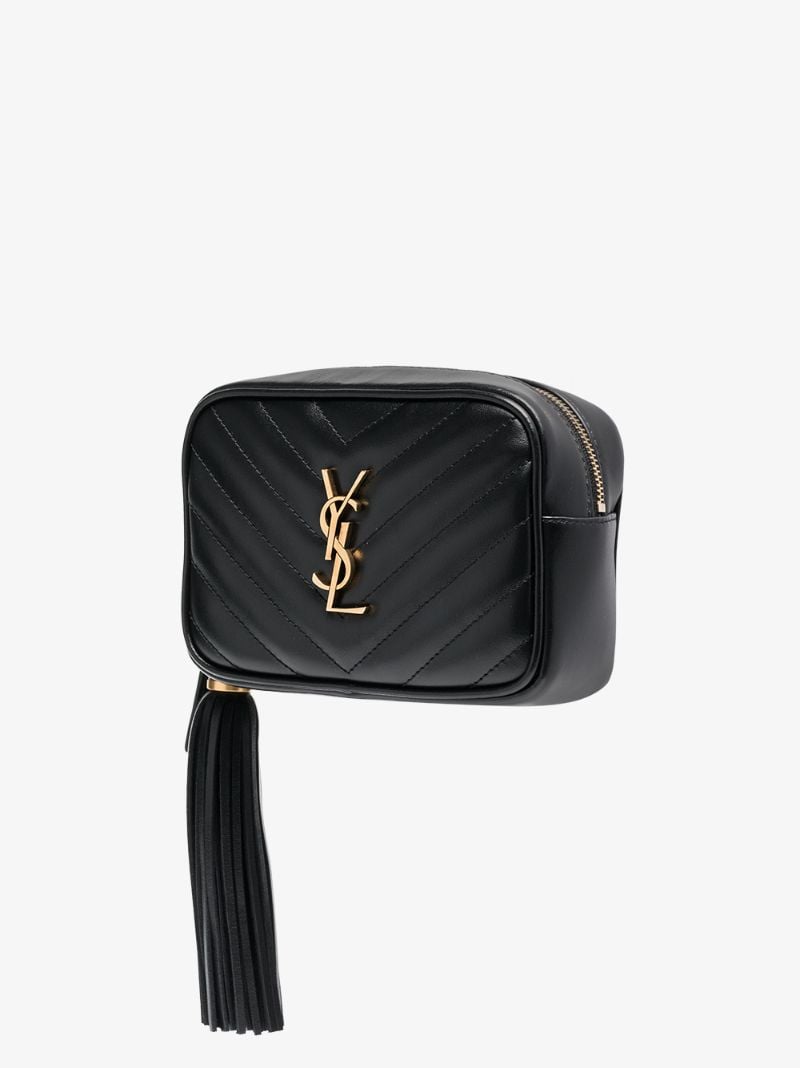 Black Lou Quilted Leather Cross Body Bag