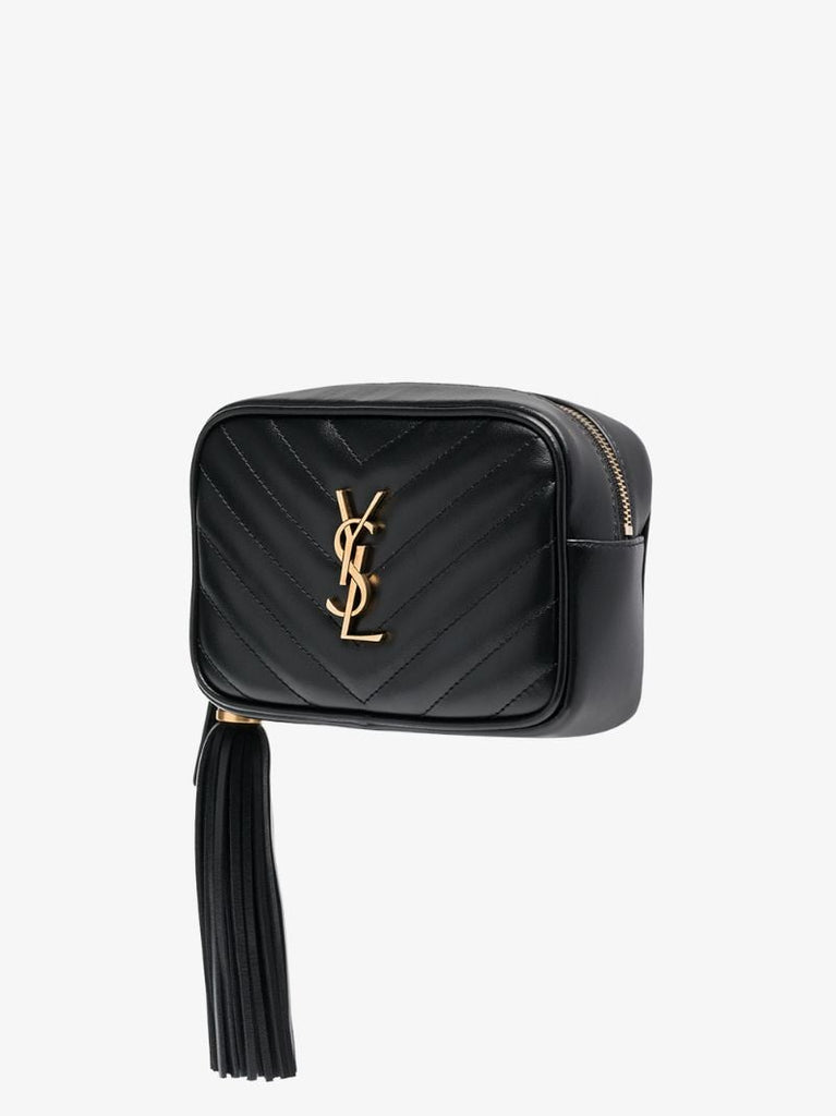 Black Lou Quilted Leather Cross Body Bag