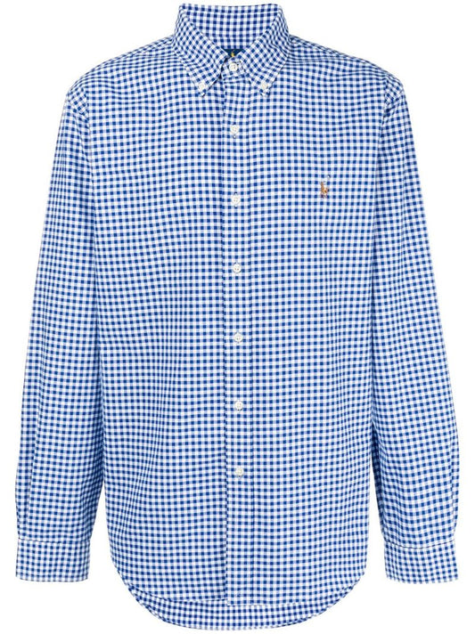 Blue Checked Oxford Shirt