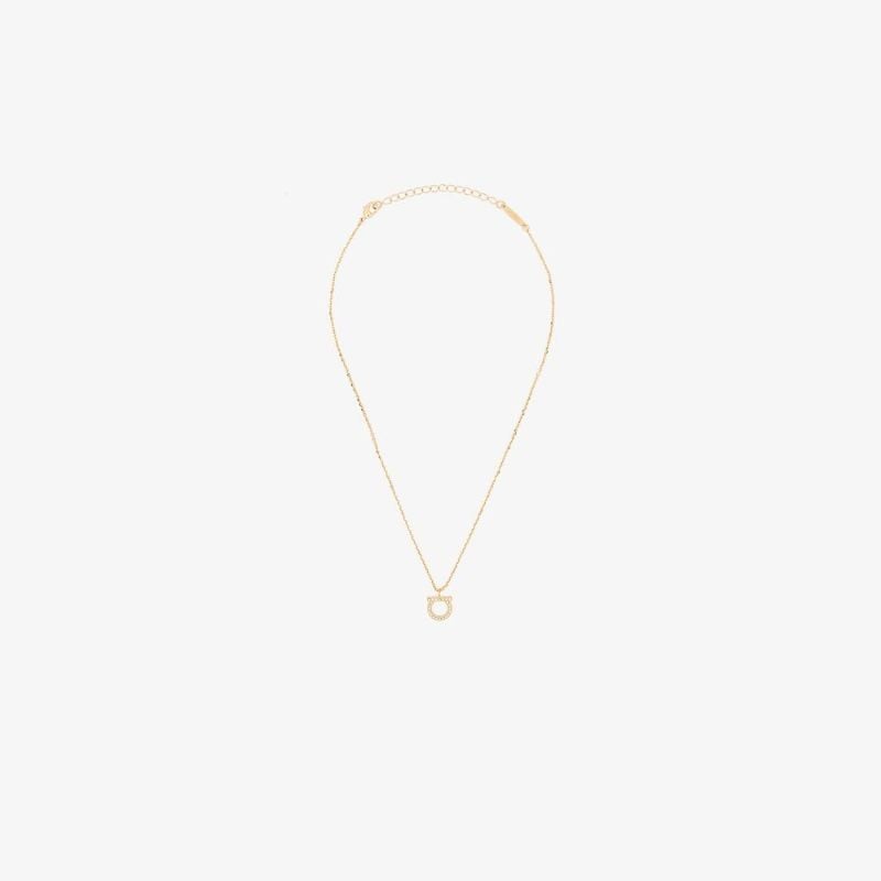 Crystal-embellished Gancini Necklace