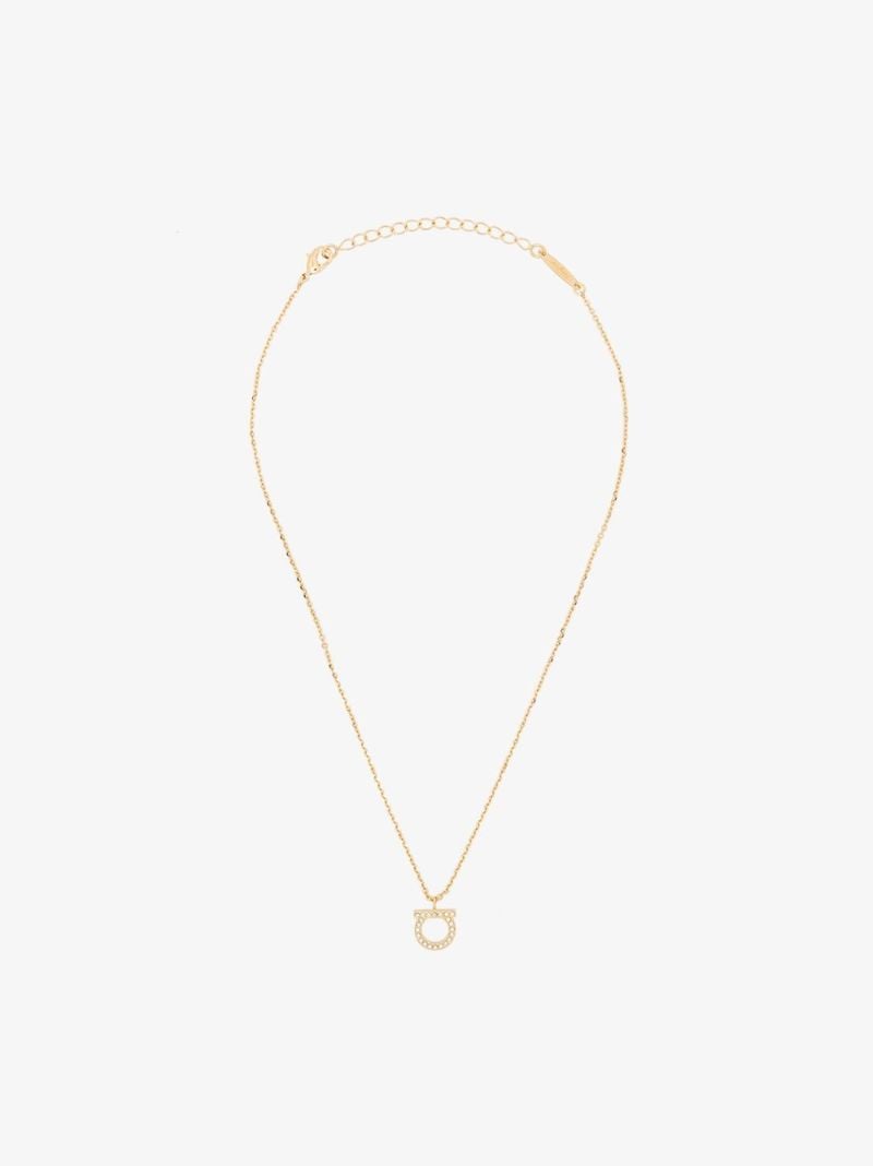 Crystal-embellished Gancini Necklace