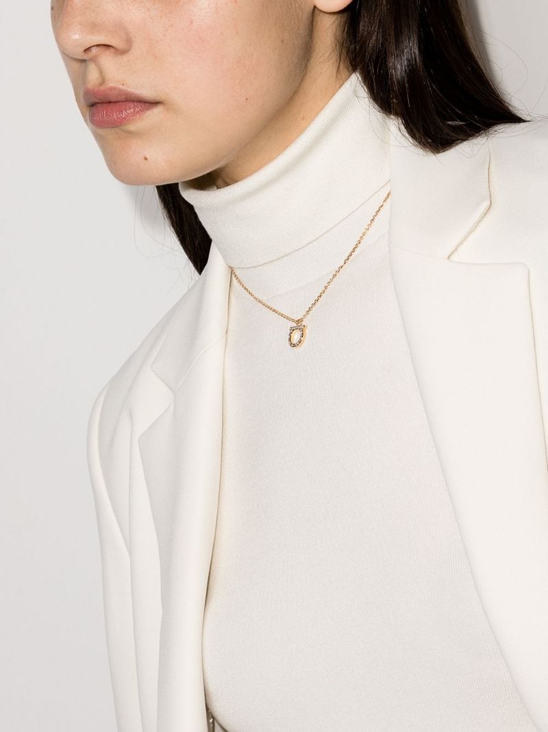 Crystal-embellished Gancini Necklace