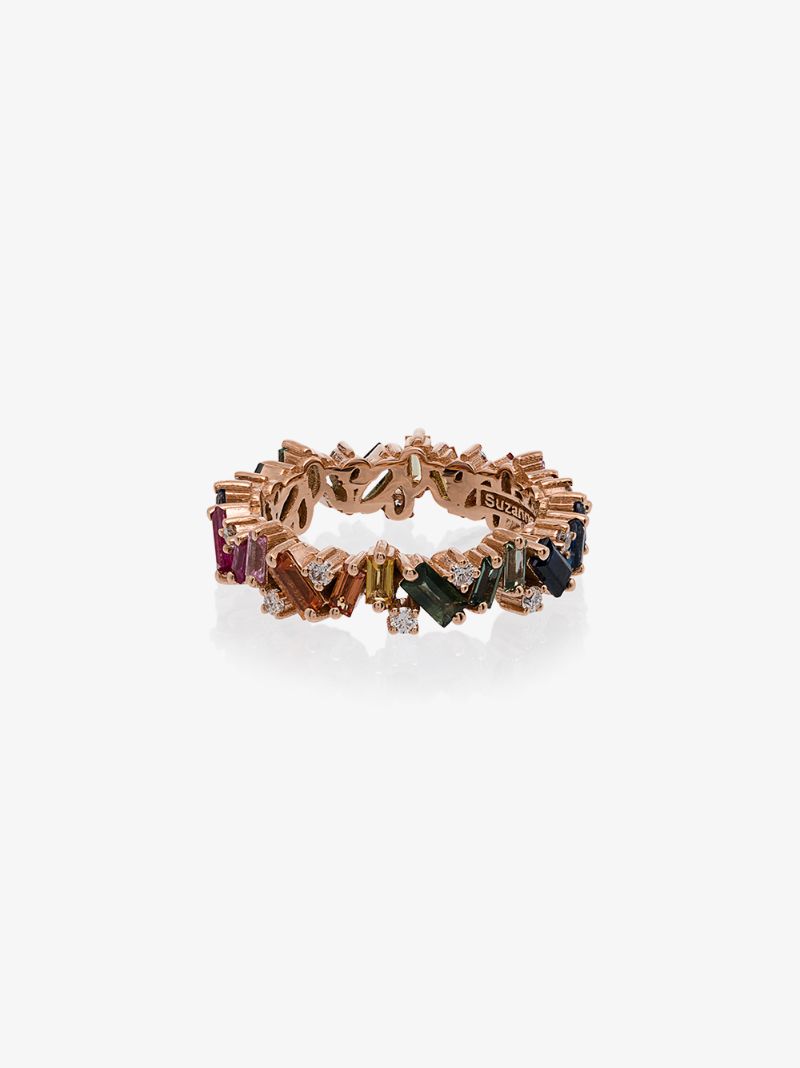 18k Rose Gold Rainbow Frenzy Ring