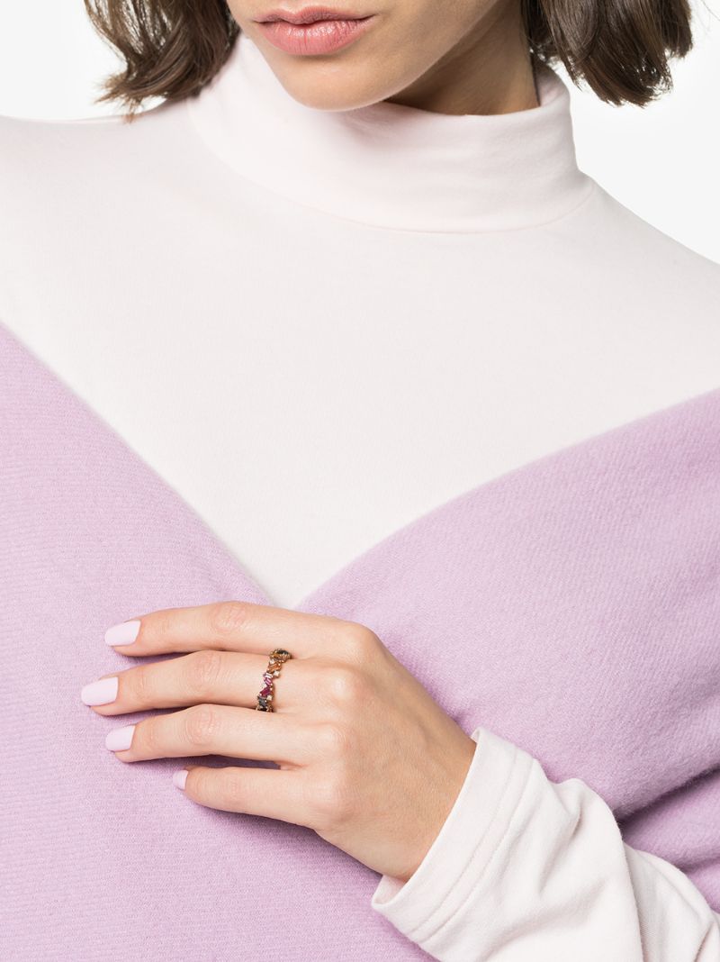 18k Rose Gold Rainbow Frenzy Ring