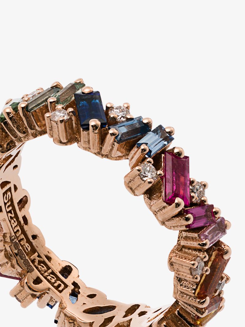18k Rose Gold Rainbow Frenzy Ring