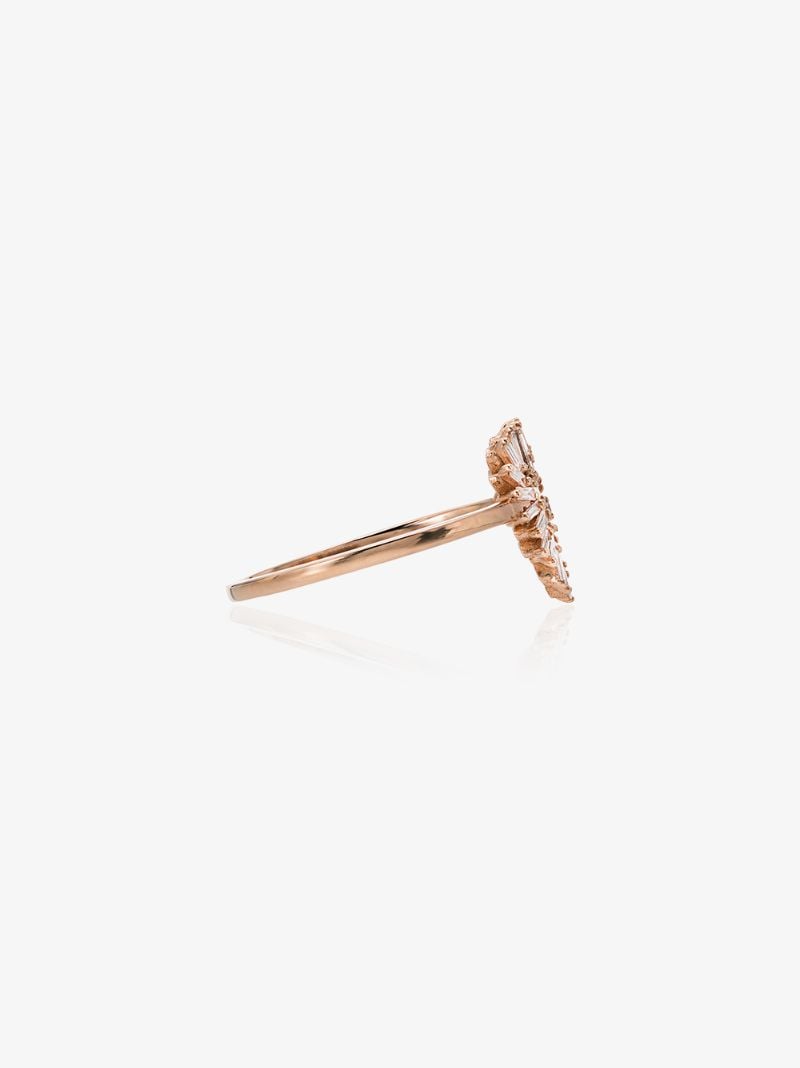 18k Yellow Gold Diamond Embellished Heart Ring