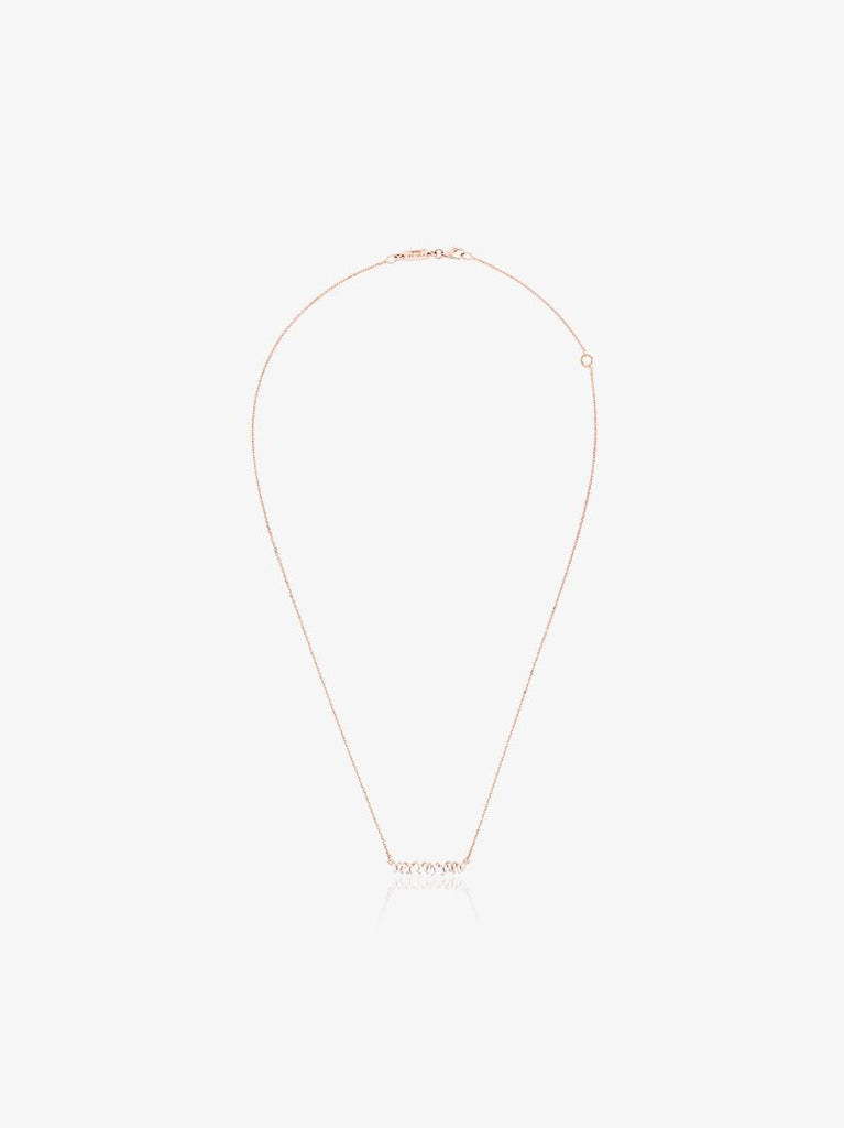 18kt Rose Gold Classic Diamond Bar Necklace
