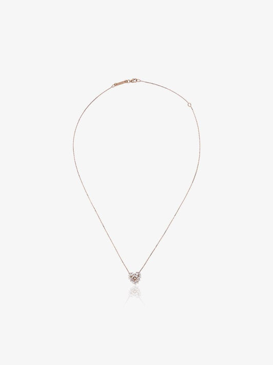 18k Rose Gold Heart Diamond Necklace