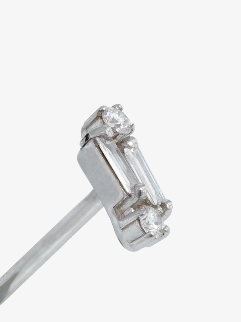 18k White Gold Cluster Diamond Stud Earrings