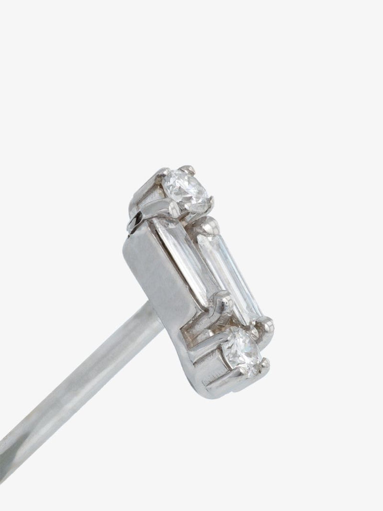 18k White Gold Cluster Diamond Stud Earrings