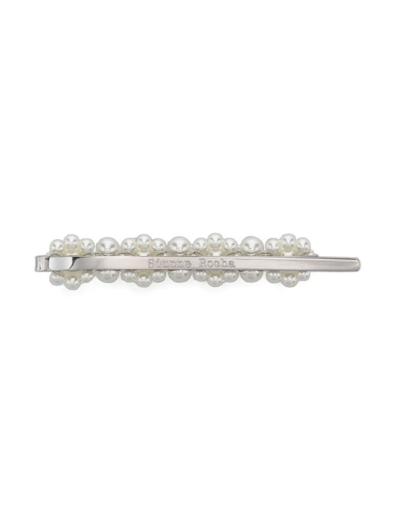 White Pearl Embellished Hair Clip