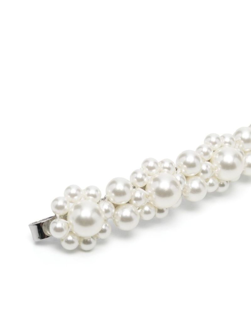 White Pearl Embellished Hair Clip
