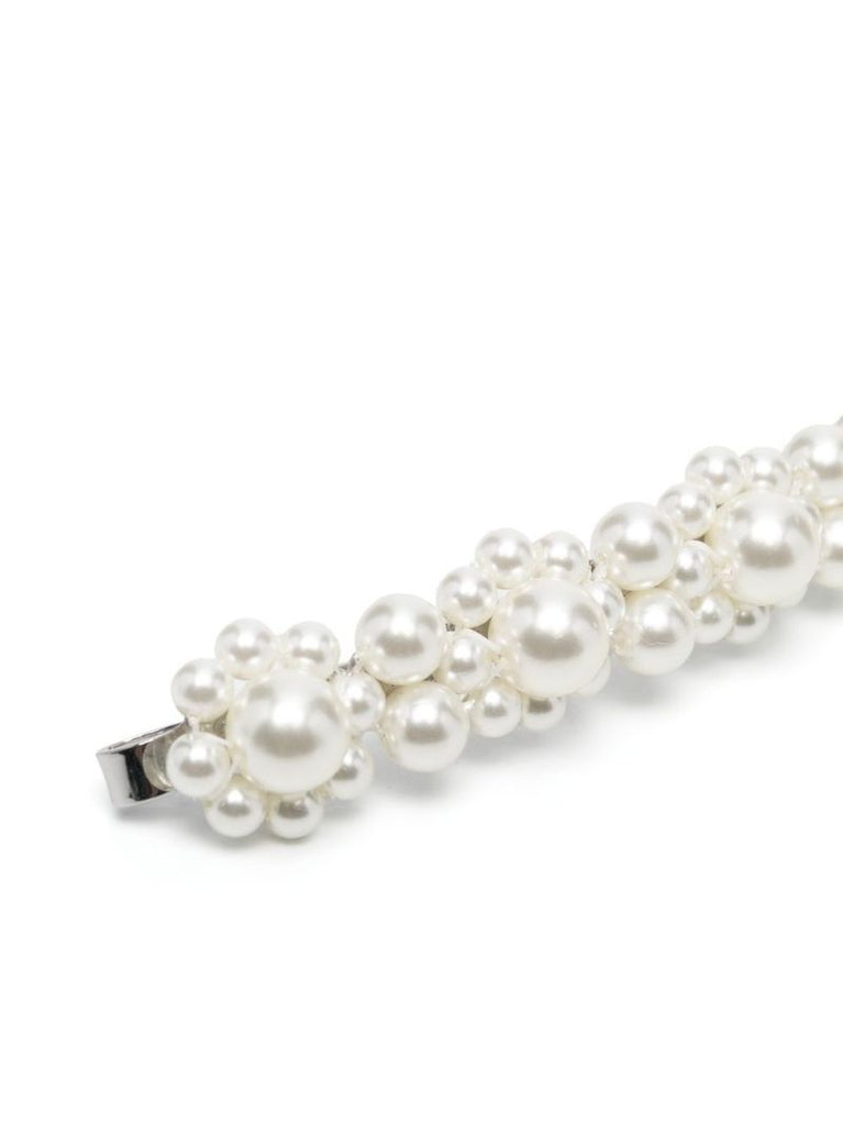 White Pearl Embellished Hair Clip