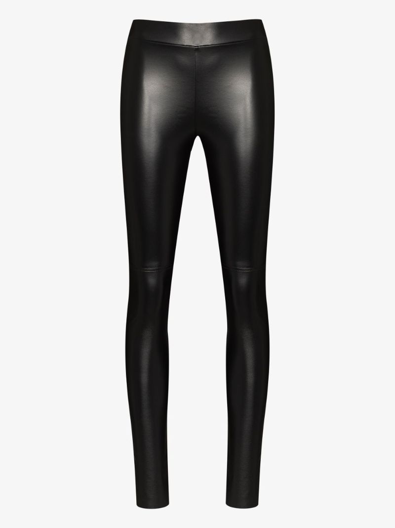 Black Estella Faux-leather Leggings