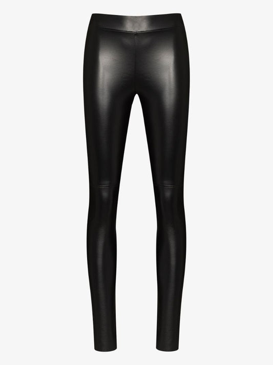 Black Estella Faux-leather Leggings