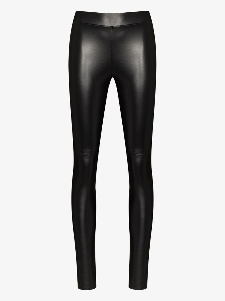 Black Estella Faux-leather Leggings