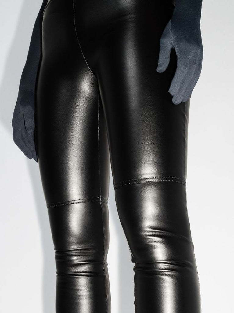 Black Estella Faux-leather Leggings