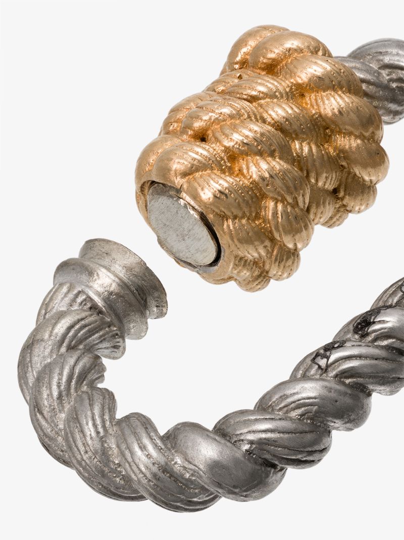 14k White and Rose Gold Twist Lock Charm