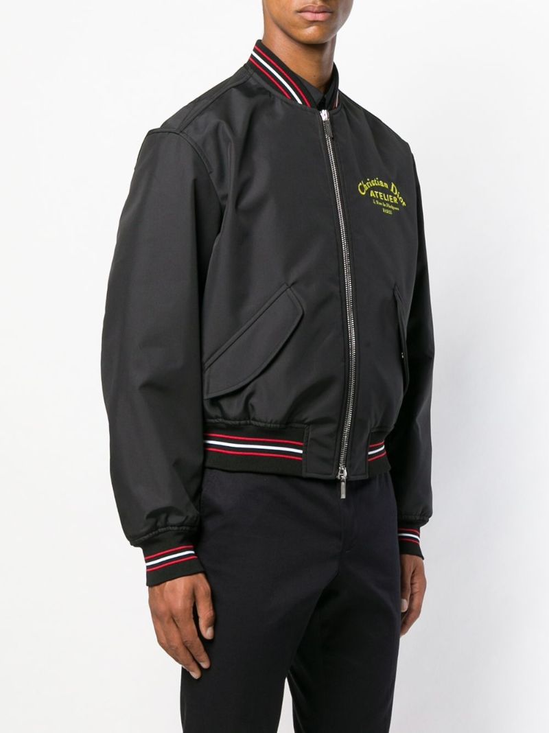 Logo Zipped Bomber Jacket