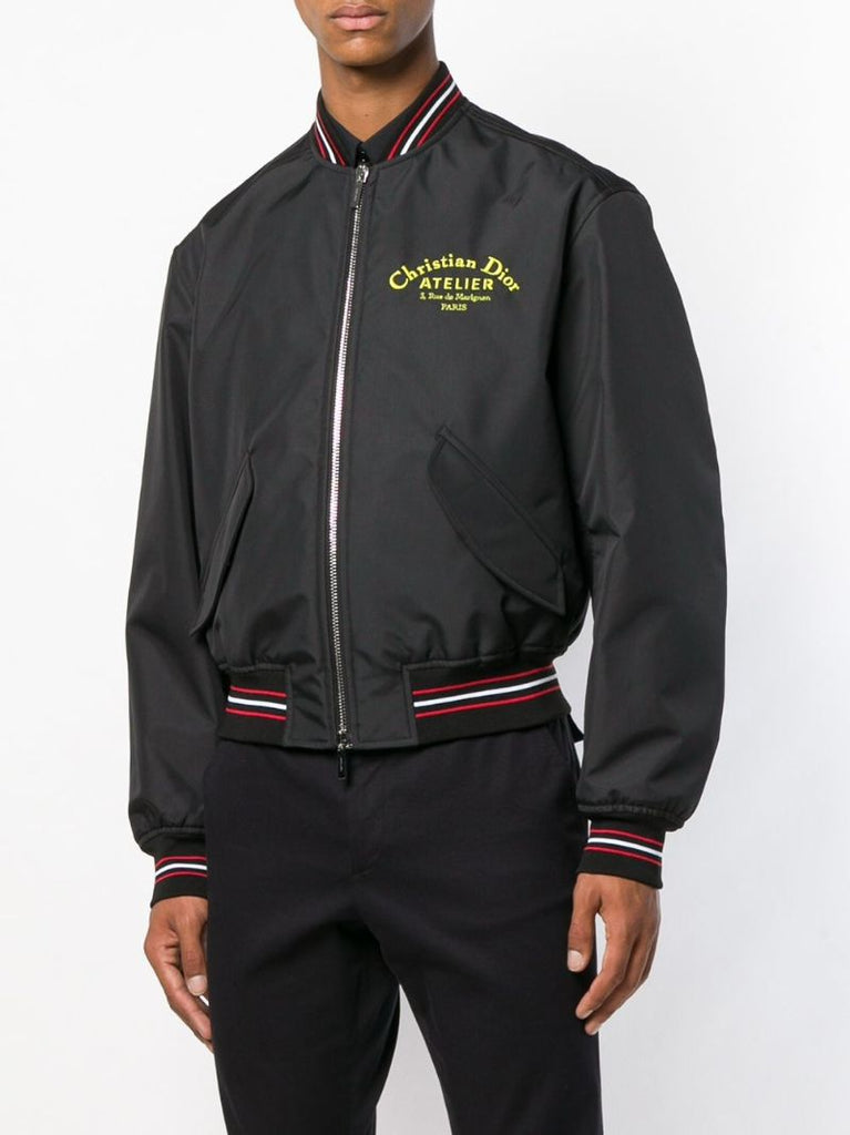 Logo Zipped Bomber Jacket