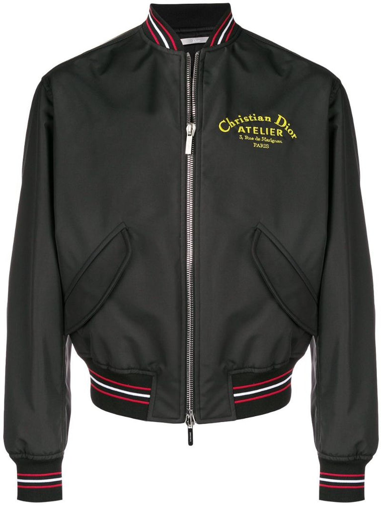 Logo Zipped Bomber Jacket