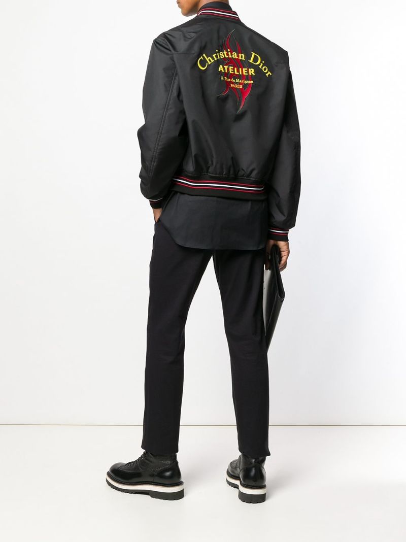 Logo Zipped Bomber Jacket