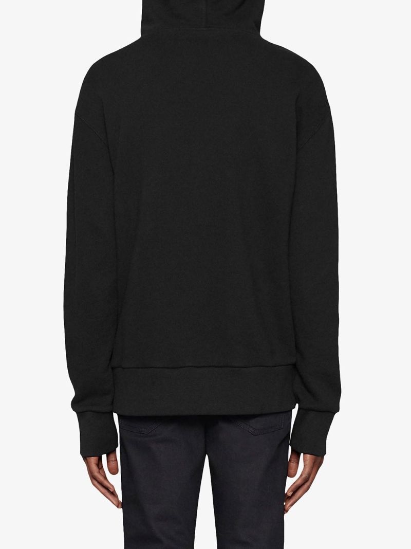 Black Logo Print Hoodie