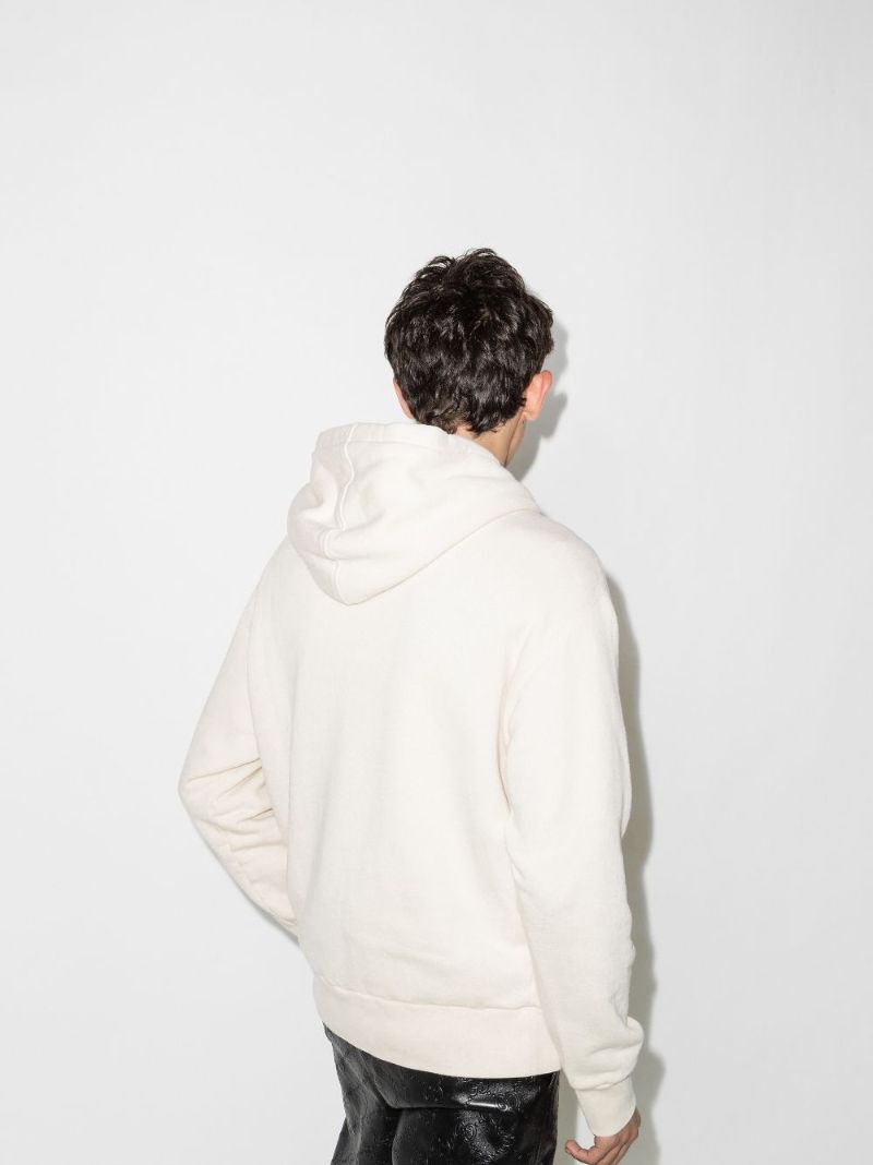 Neutral Gg Logo Cotton Hoodie