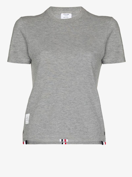 Tricolour Stripe Cotton PiquÃ_x0083_Â© T-shirt