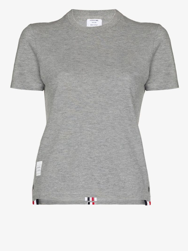 Tricolour Stripe Cotton PiquÃ_x0083_Â© T-shirt