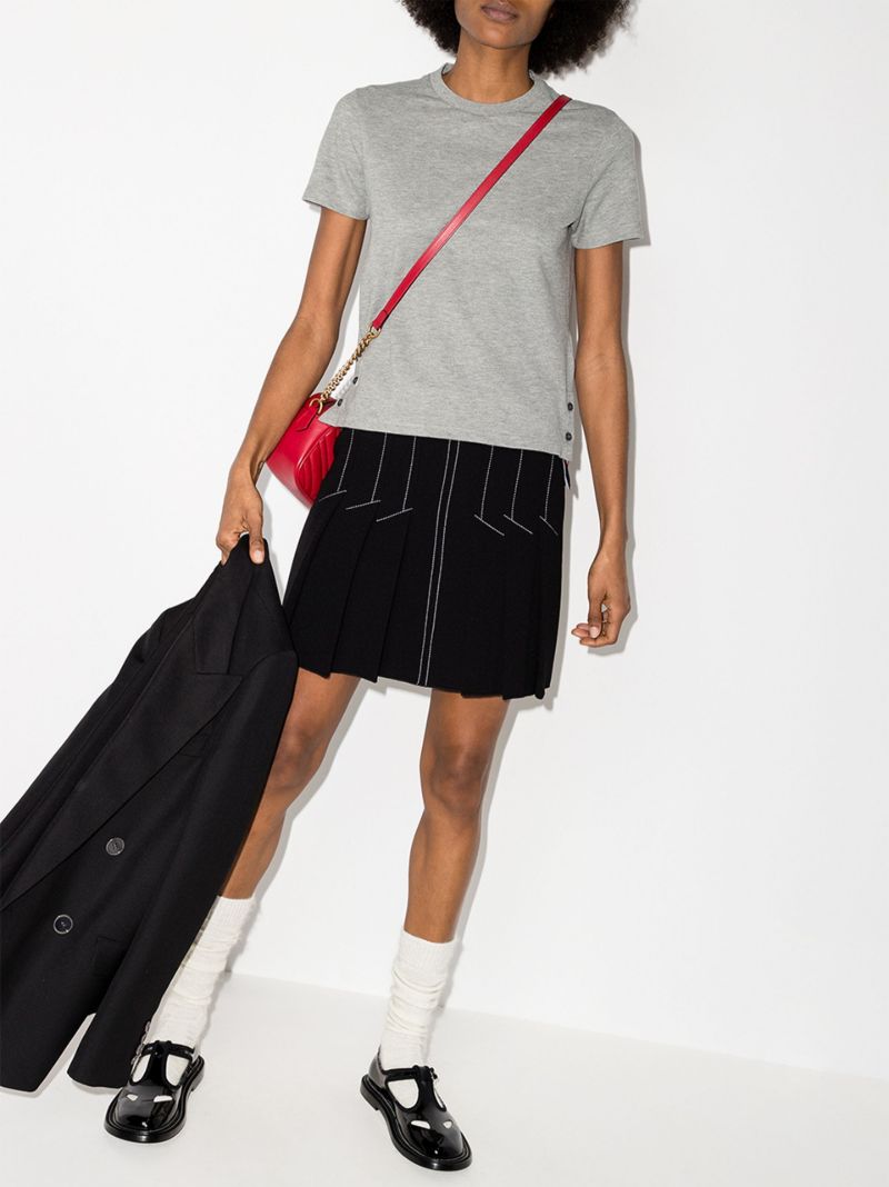 Tricolour Stripe Cotton PiquÃ_x0083_Â© T-shirt