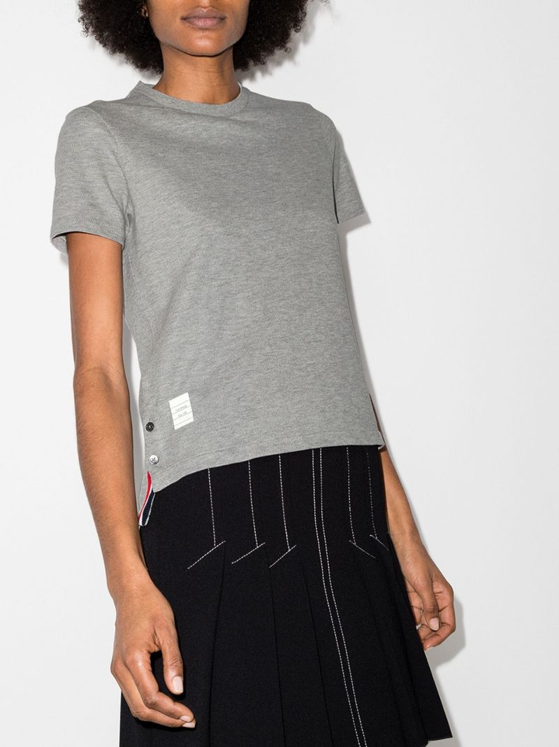 Tricolour Stripe Cotton PiquÃ_x0083_Â© T-shirt