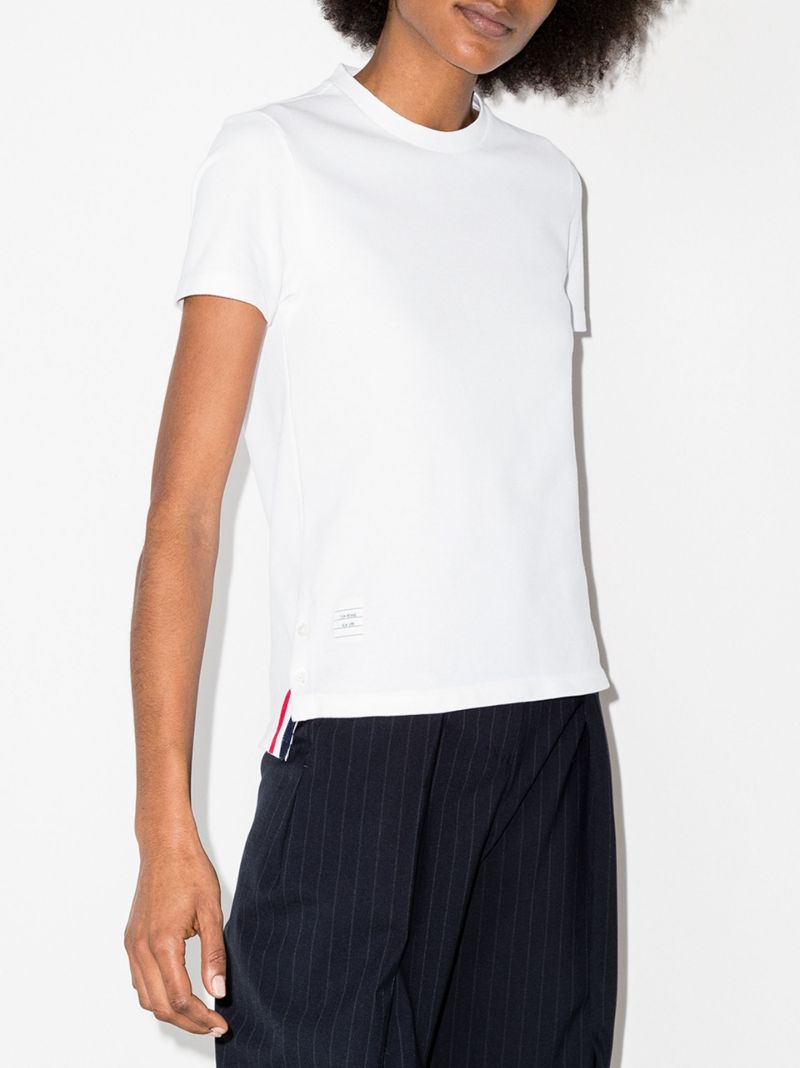 Tricolour Stripe Cotton PiquÃ_x0083_Â© T-shirt