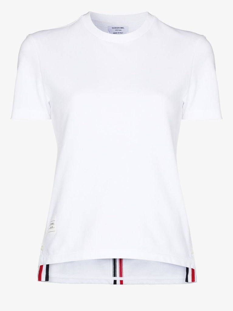Tricolour Stripe Cotton PiquÃ_x0083_Â© T-shirt