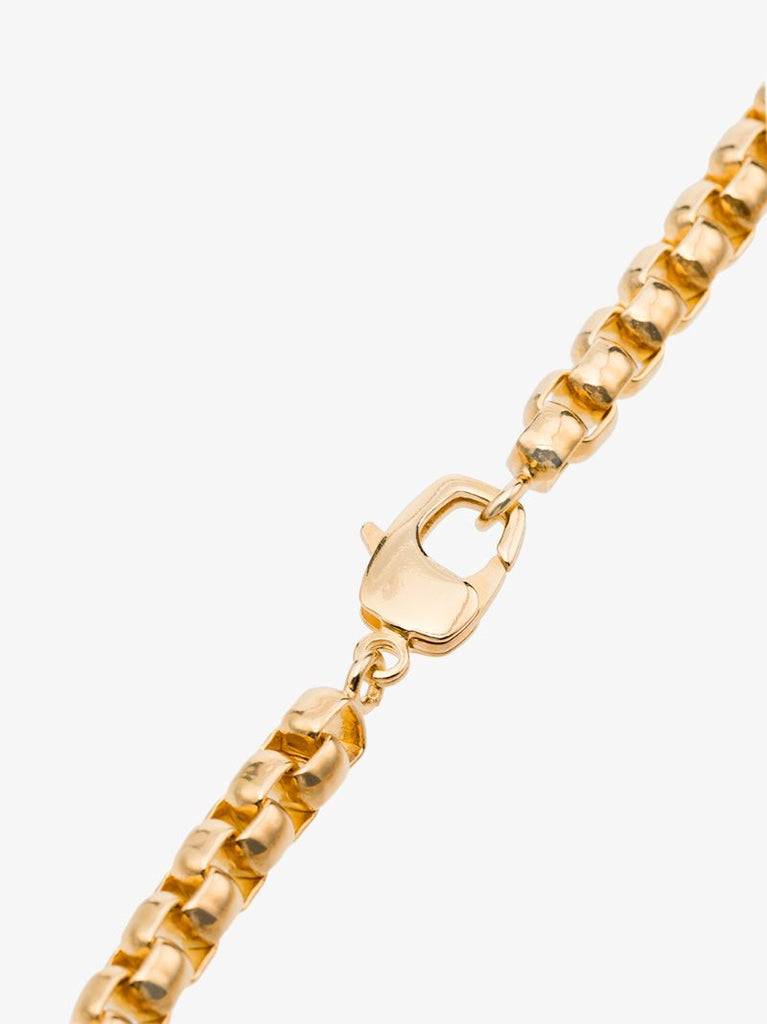 Gold Tone Medusa Medallion Necklace