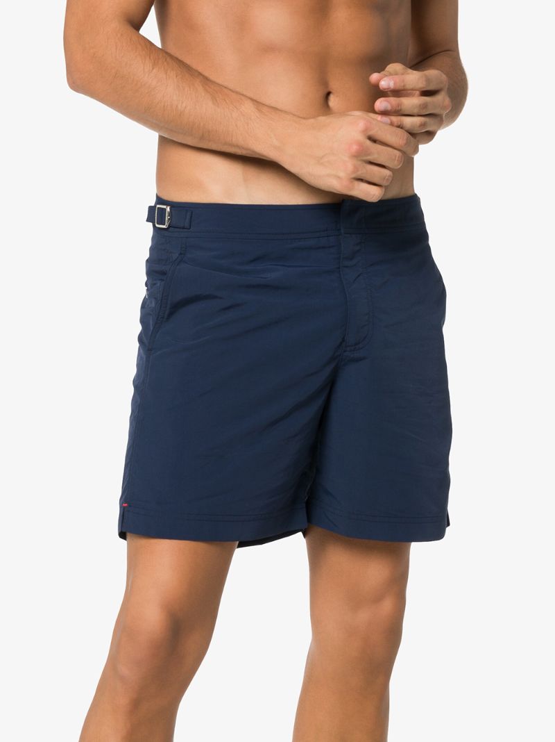 Navy Bulldog Swim Trunks