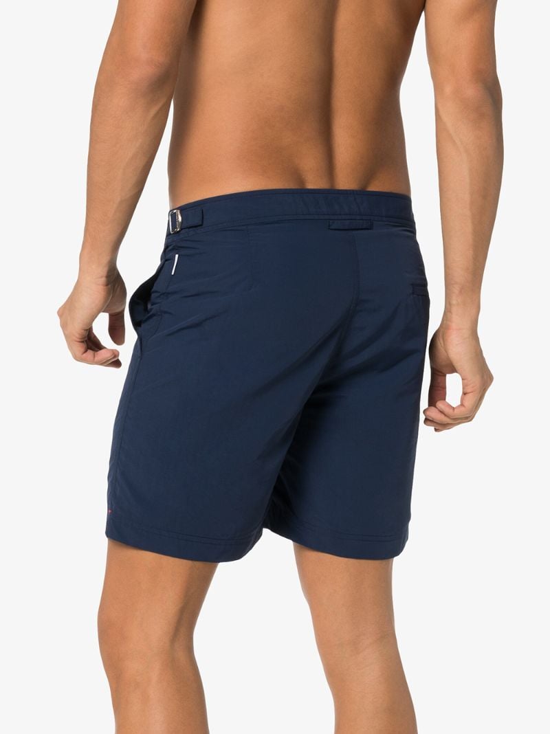 Navy Bulldog Swim Trunks